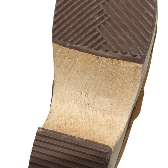 Lotta from Stockholm Lottas Classic Swedish Clogs Camel Nubuck Leather 40 US 9.5 - Picture 3 of 9